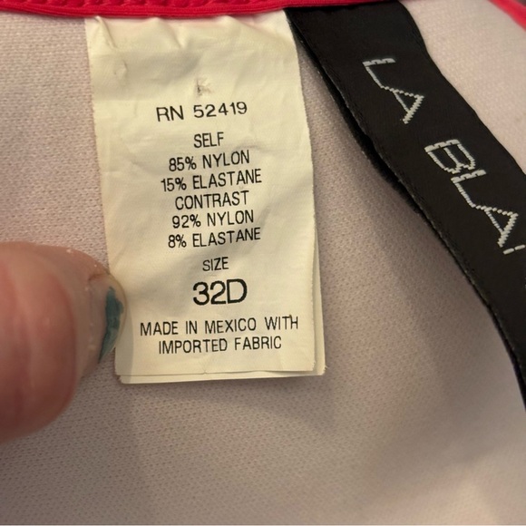 La Blanca women’s fuchsia coloured underwire cup ruched bikini top 32D‎ - Picture 8 of 11